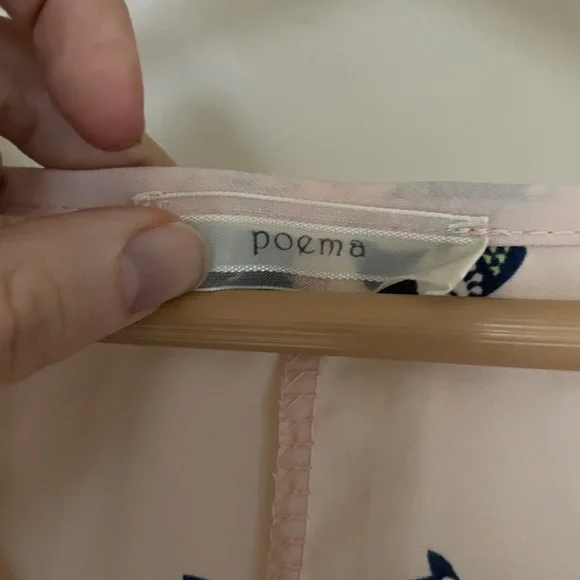 Poema Adorable Owl Print Silky Top - Picture 4 of 5